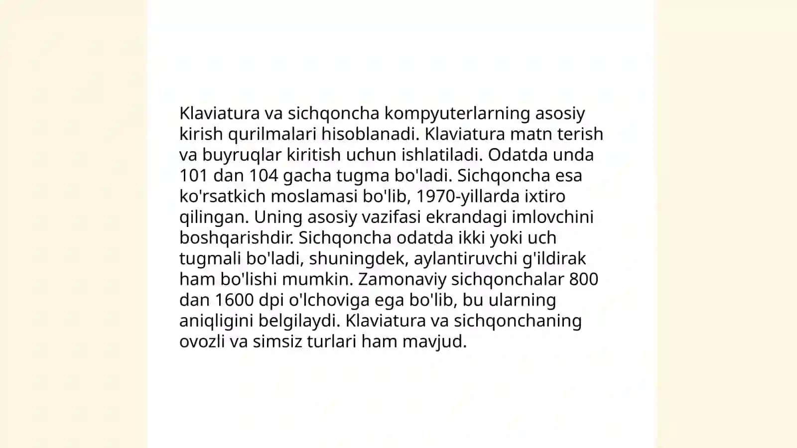 Boshlang'ich texnologiya elementlari bilan tanishtirish 4