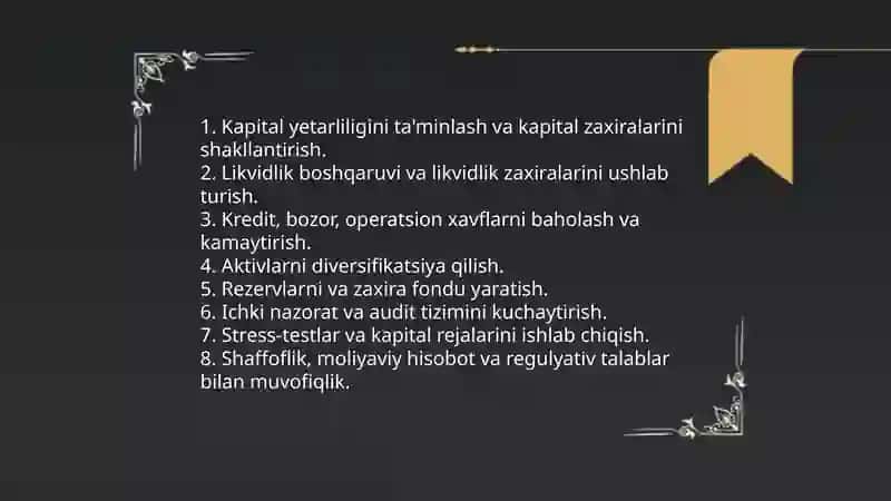 Bank xavsizligining maqsadi va vazifalari 4