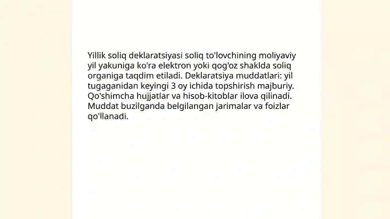 Soliq majburiyatini bajarish tartibi vamuddati 4