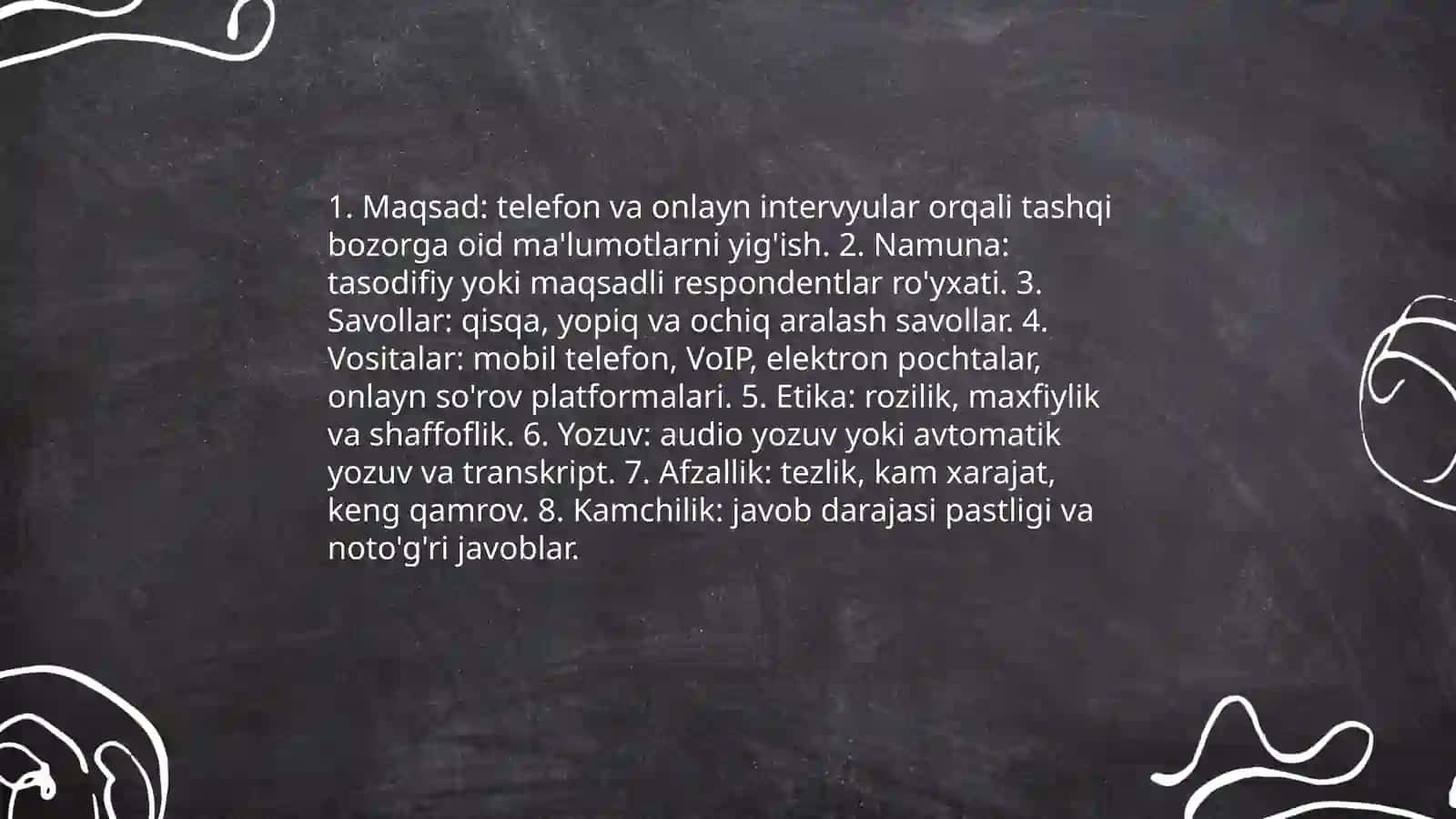 Tashqi marketing axborotlarini yig'ish usullari 4
