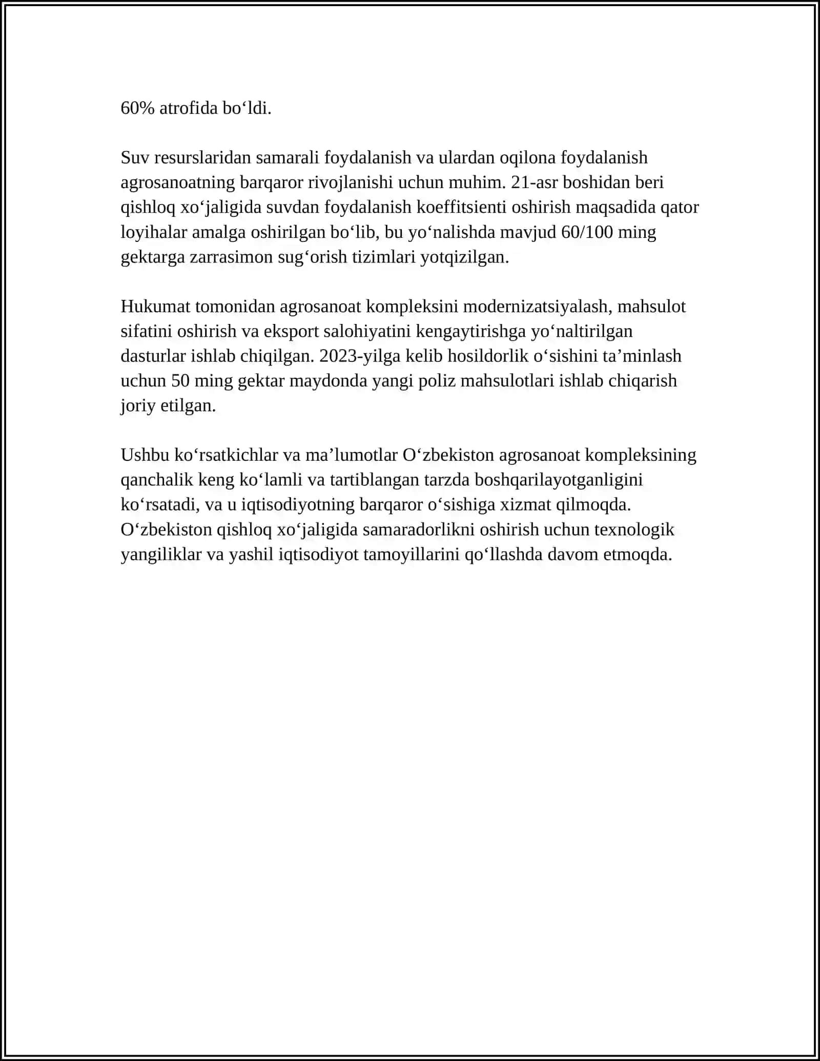 Agrosanoat kompleksi rivojlanishi 4