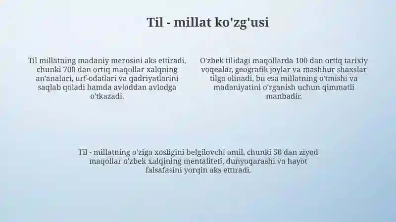 O'zbek xalq maqollari 4