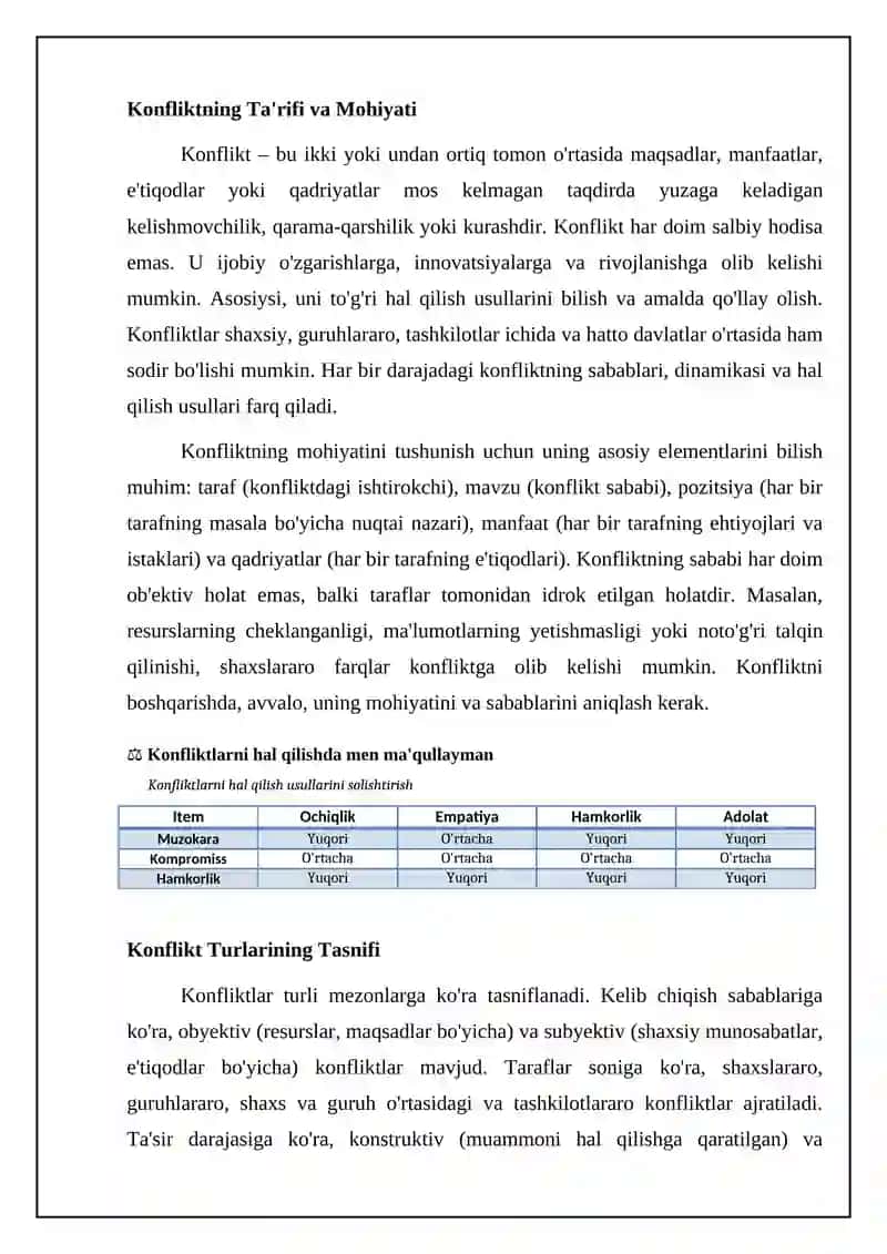 Konftliktlarni bartaraf etishda 4