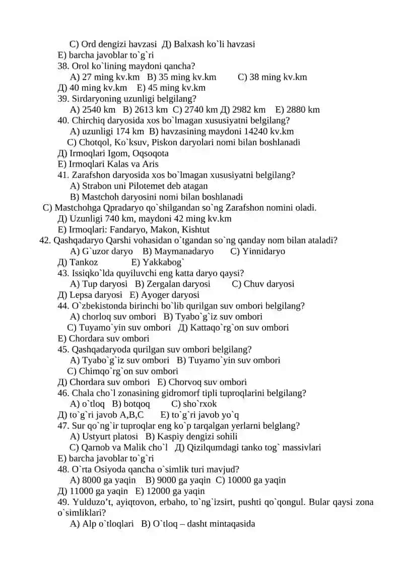 O’RTA OSIYO TABIIY GEOGRAFIYASI I-variant 4
