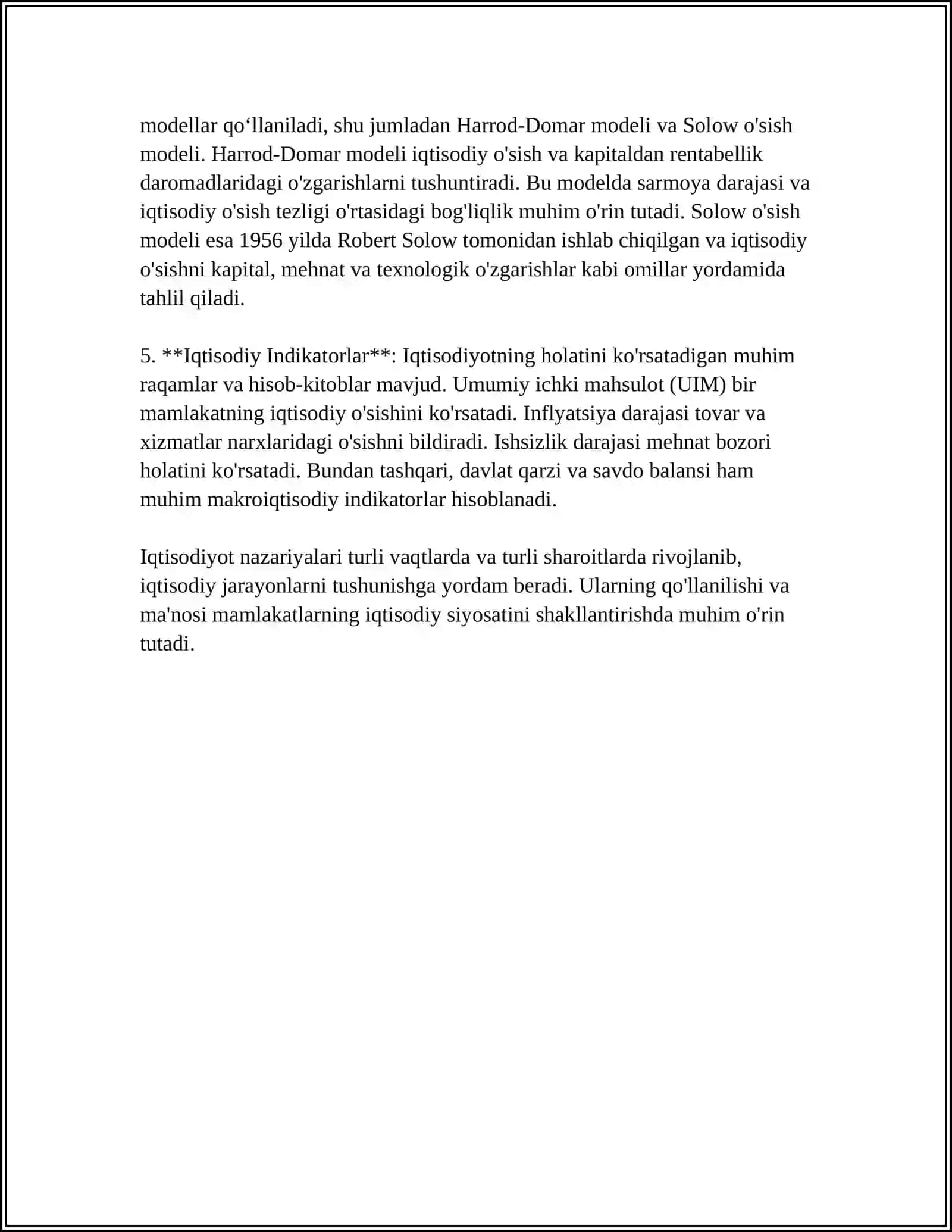 Iqtisodiyot nazariyalari 4
