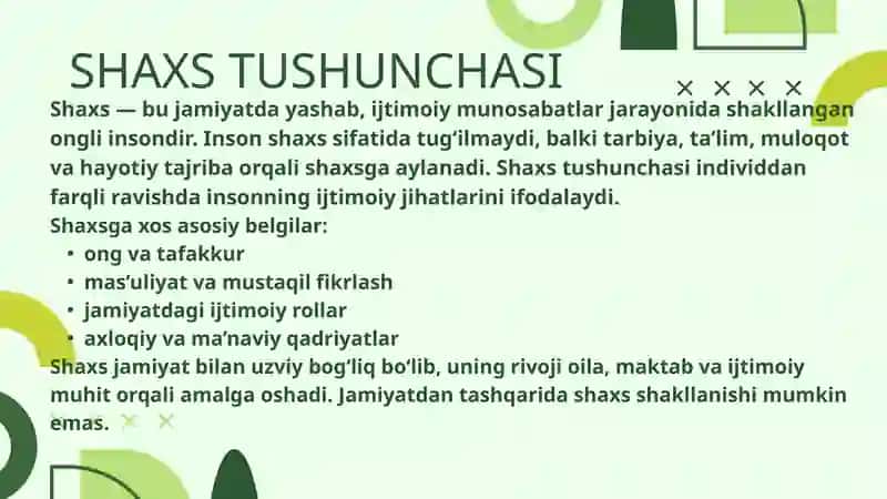 Individ shaxs va individuallik tushunchsi 4