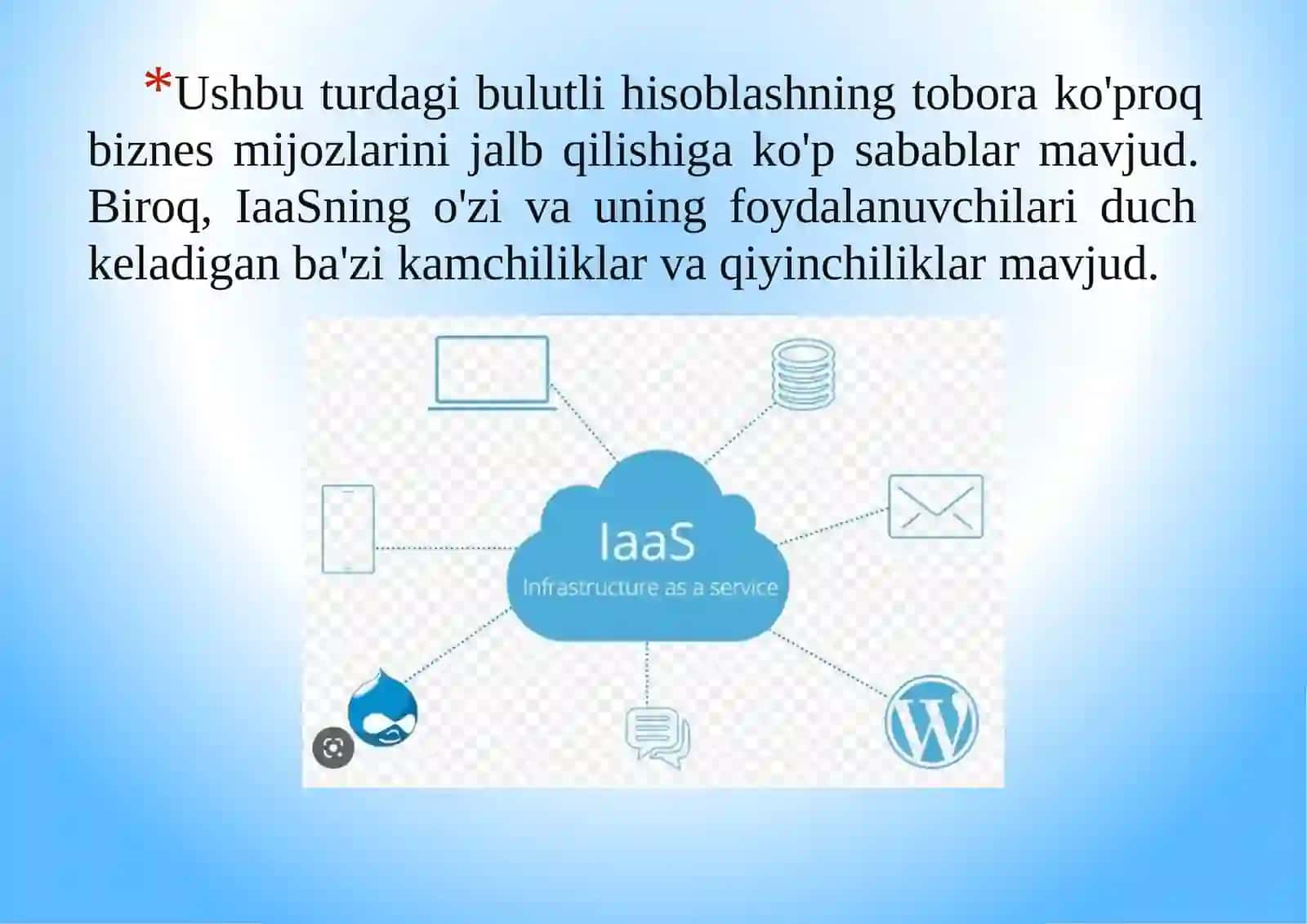 IAAS xizmatlari Reja 4