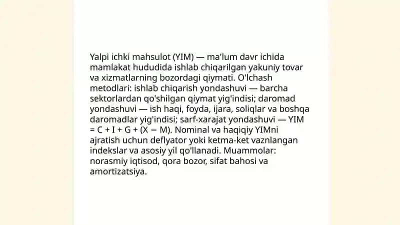Milliy daromad statistikasi 4