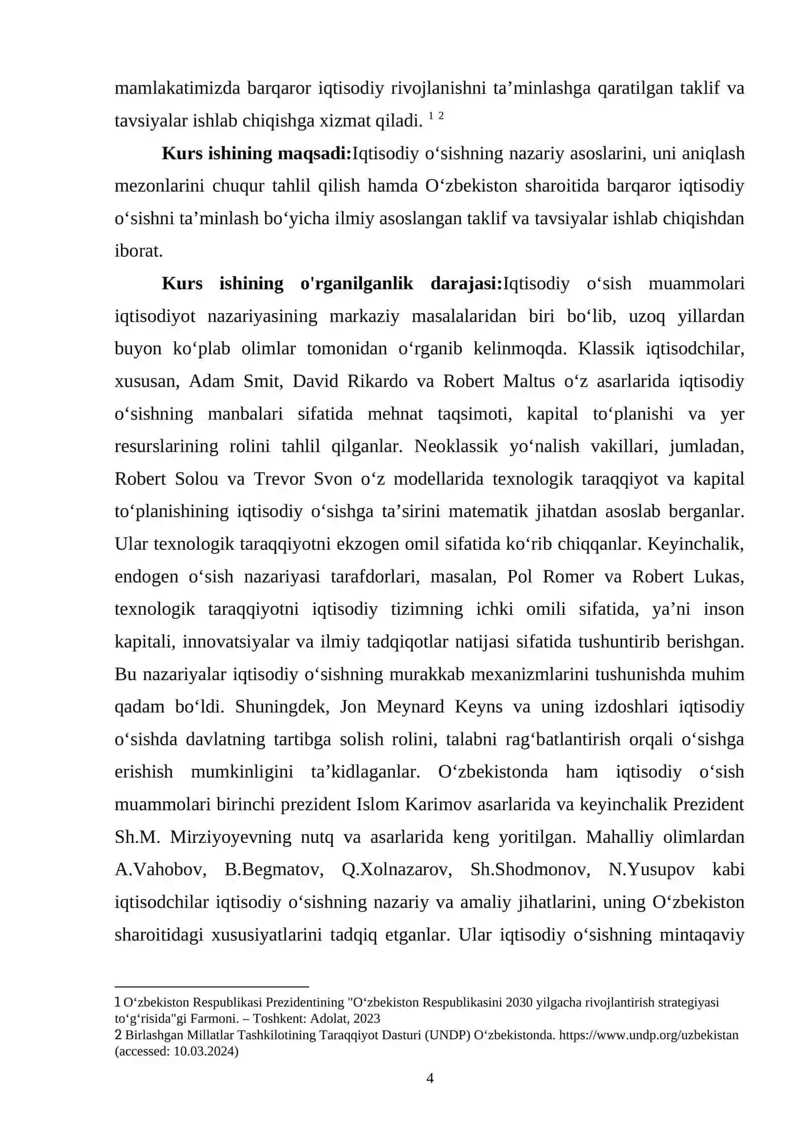 Iqtisodiy oʻsish va uni aniqlash mezonlari 4