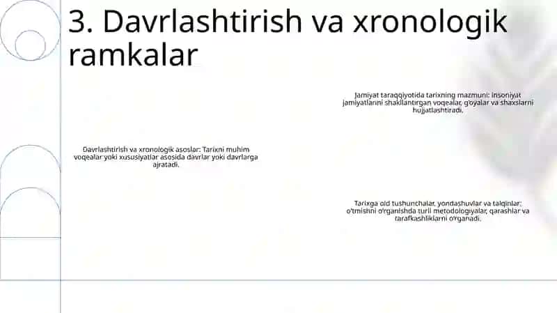 Tarixning Mazmuni, Yo'Nalishlari Va Kansepsiyalari 4
