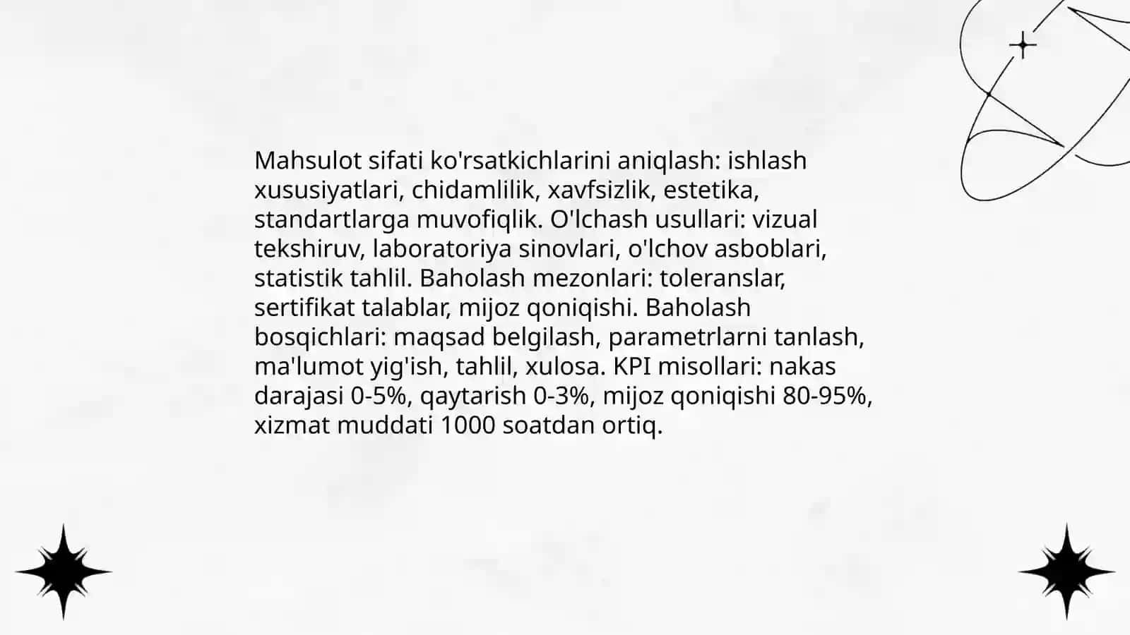 Mahsulot sifatining tahlili 4