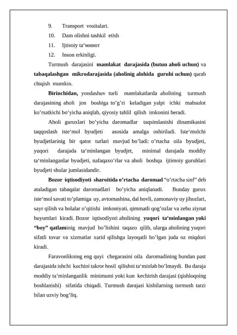 Aholi daromadlari va uning tarkibi 4