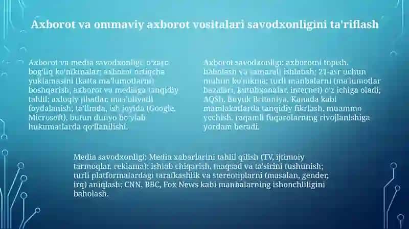 Axborotmatnlaribilanishvamediamadaniyat 4
