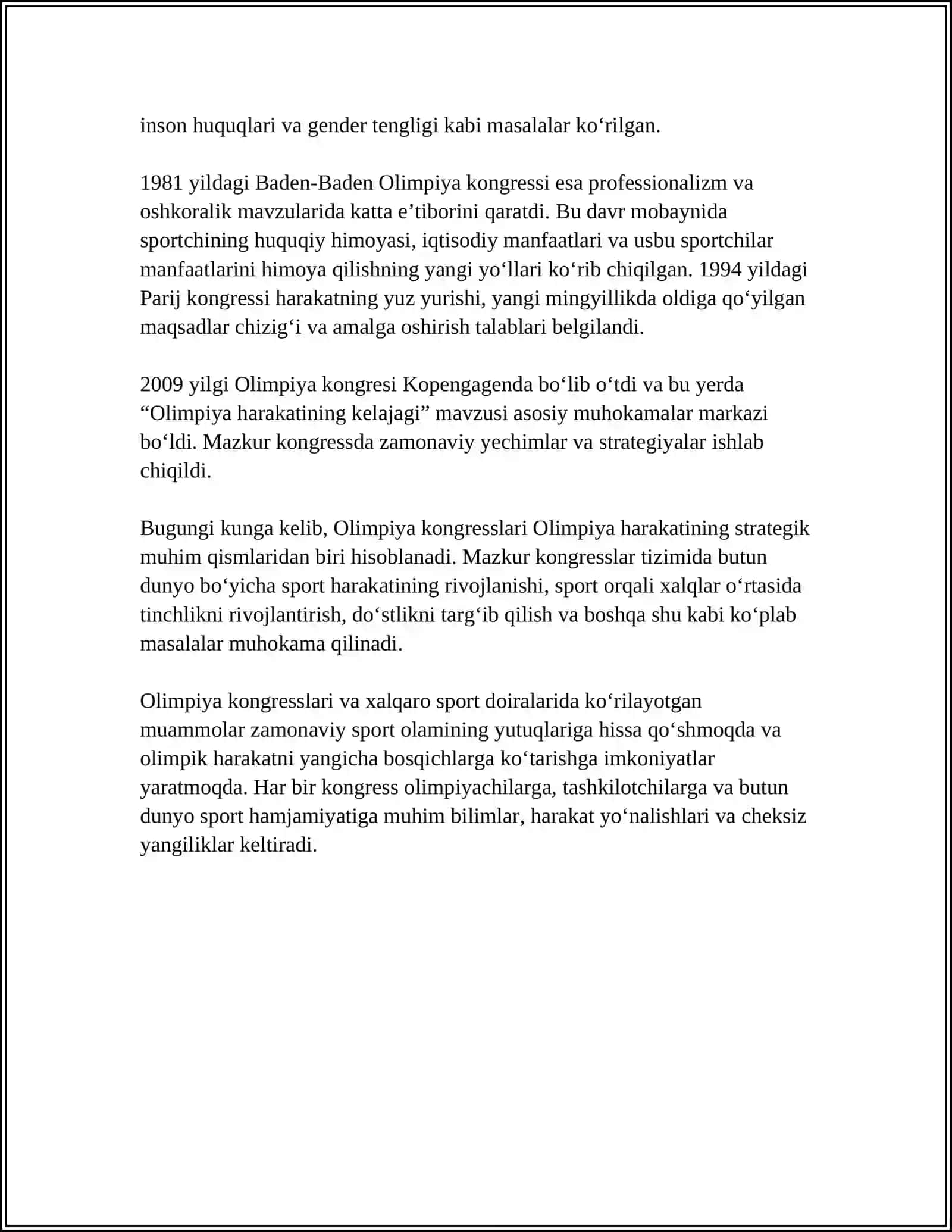 OLIMPIYA KONGRESSLARI VA ULARJING AHAMIYATI 4