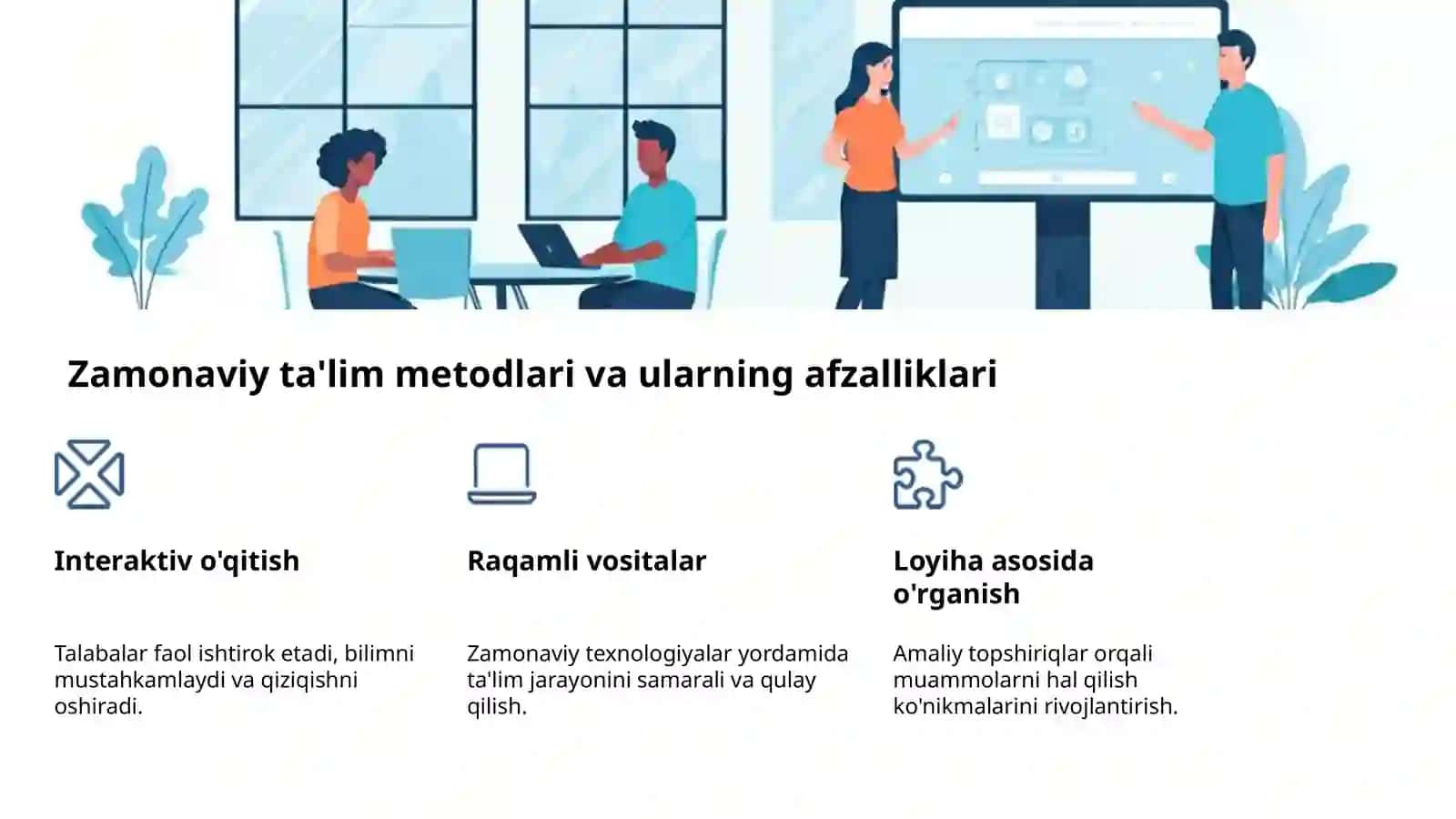 Ta'lim metodlari: turlari va tasnifi 4