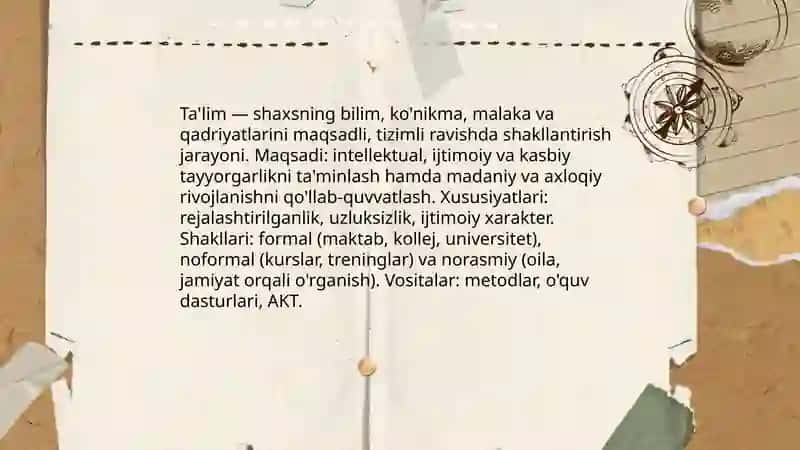Pedagogikaga oid terminlar glossariysi 4