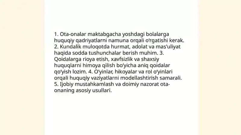 Maktabgacha yoshdagi bolalarning huquqiy ta‘limi 4