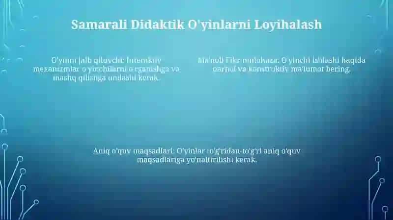 Didaktik o'yinlar 4