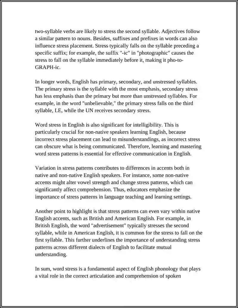 WORD STRESS AND MEANING STRESS IN ENGLISH 4
