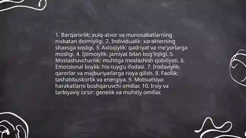 Xarakter haqida tushuncha 4