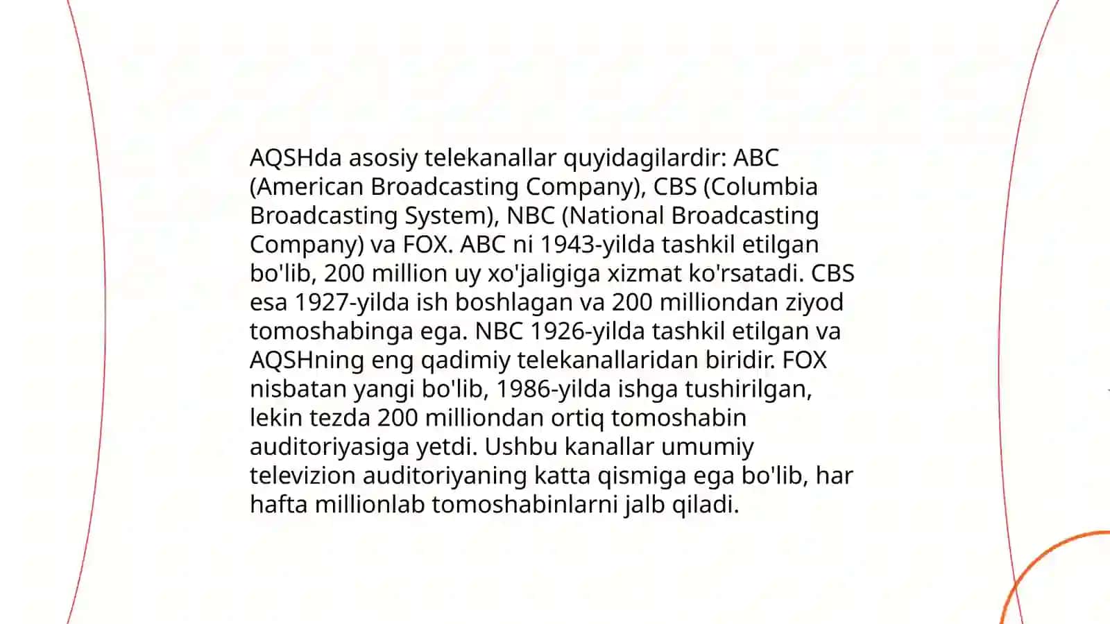 AQSH TELEVIDENYESI 4