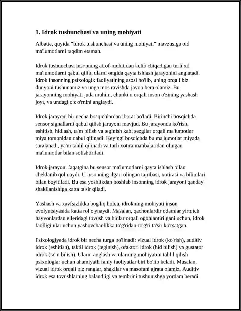 Idrok haqida tushuncha va uning xususiyatlari 4