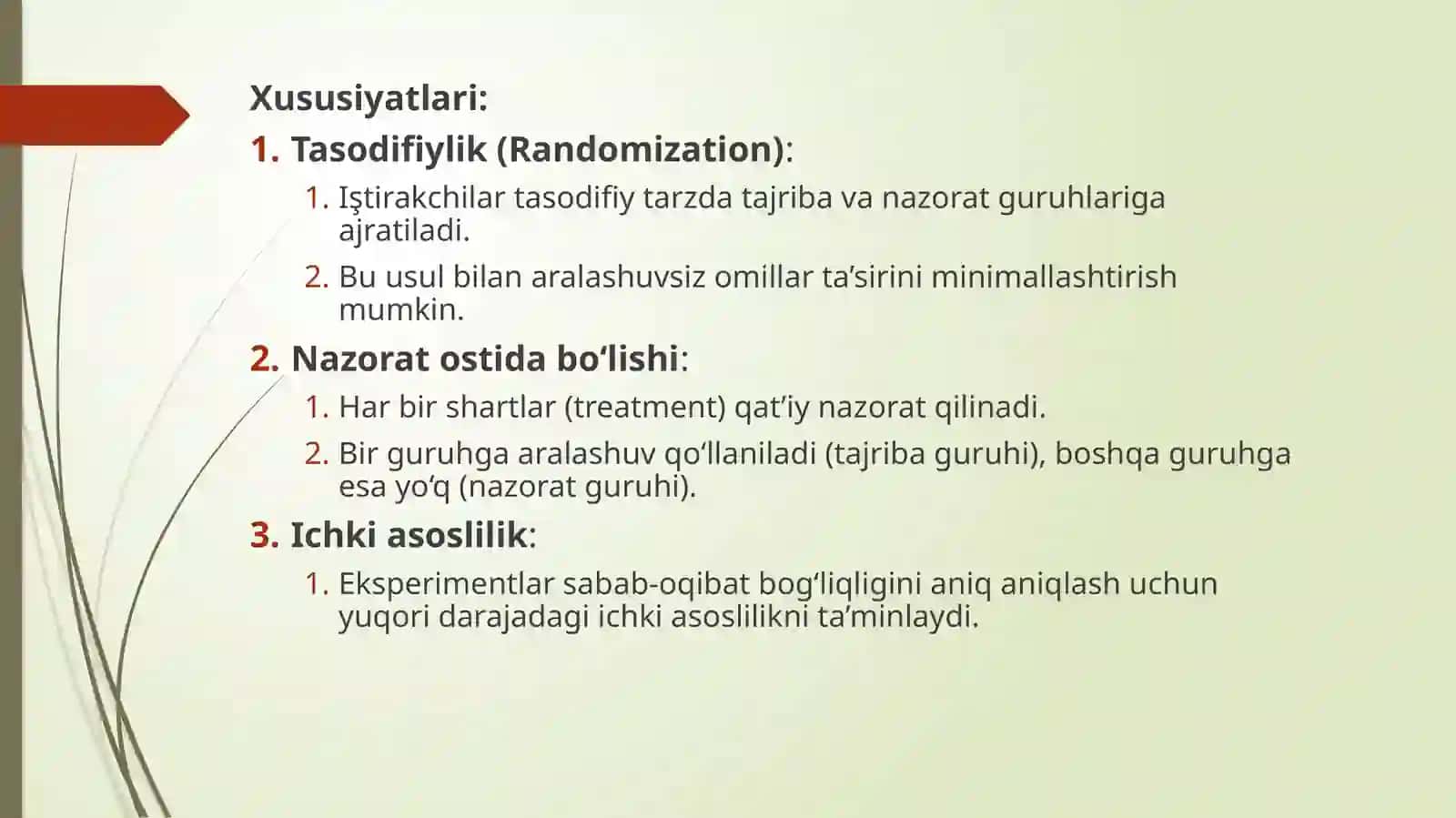 Eksperimentlar va Kvazi-Eksperimentlar 4