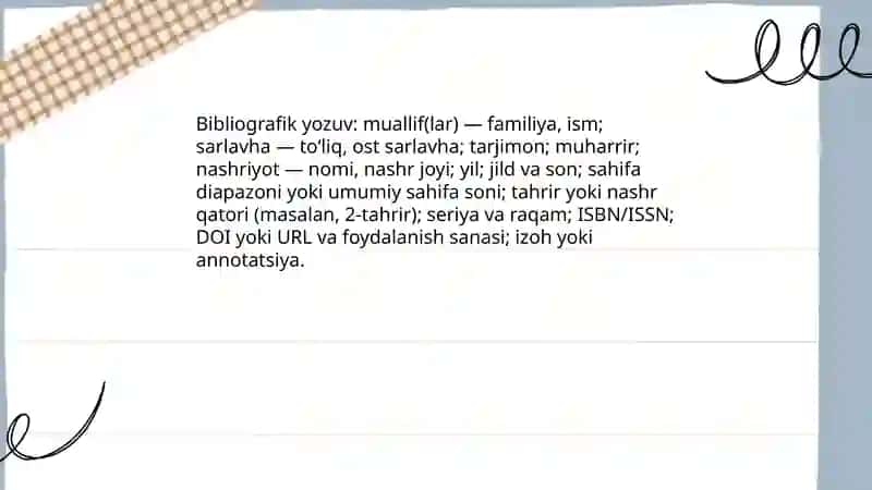 Foydalanilgan manbalarni bibliografik bayon etish qoidalari 4