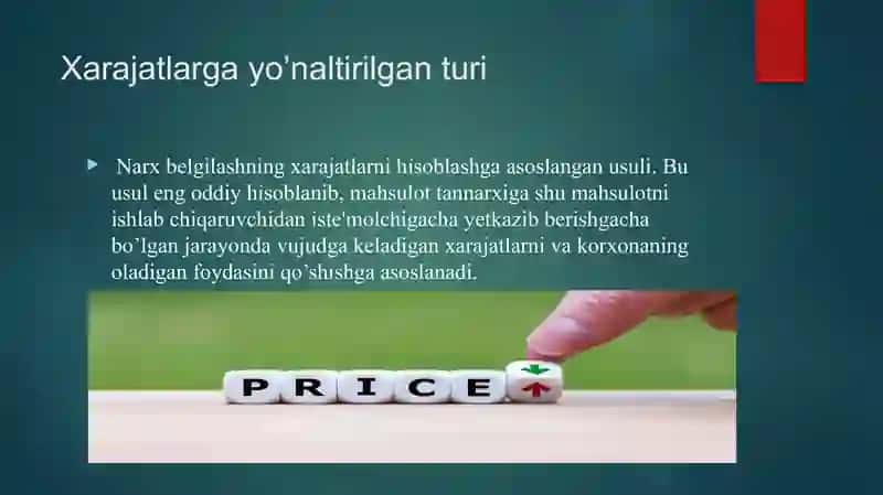 Yangi tovarlar uchun narx strategiyasi 4