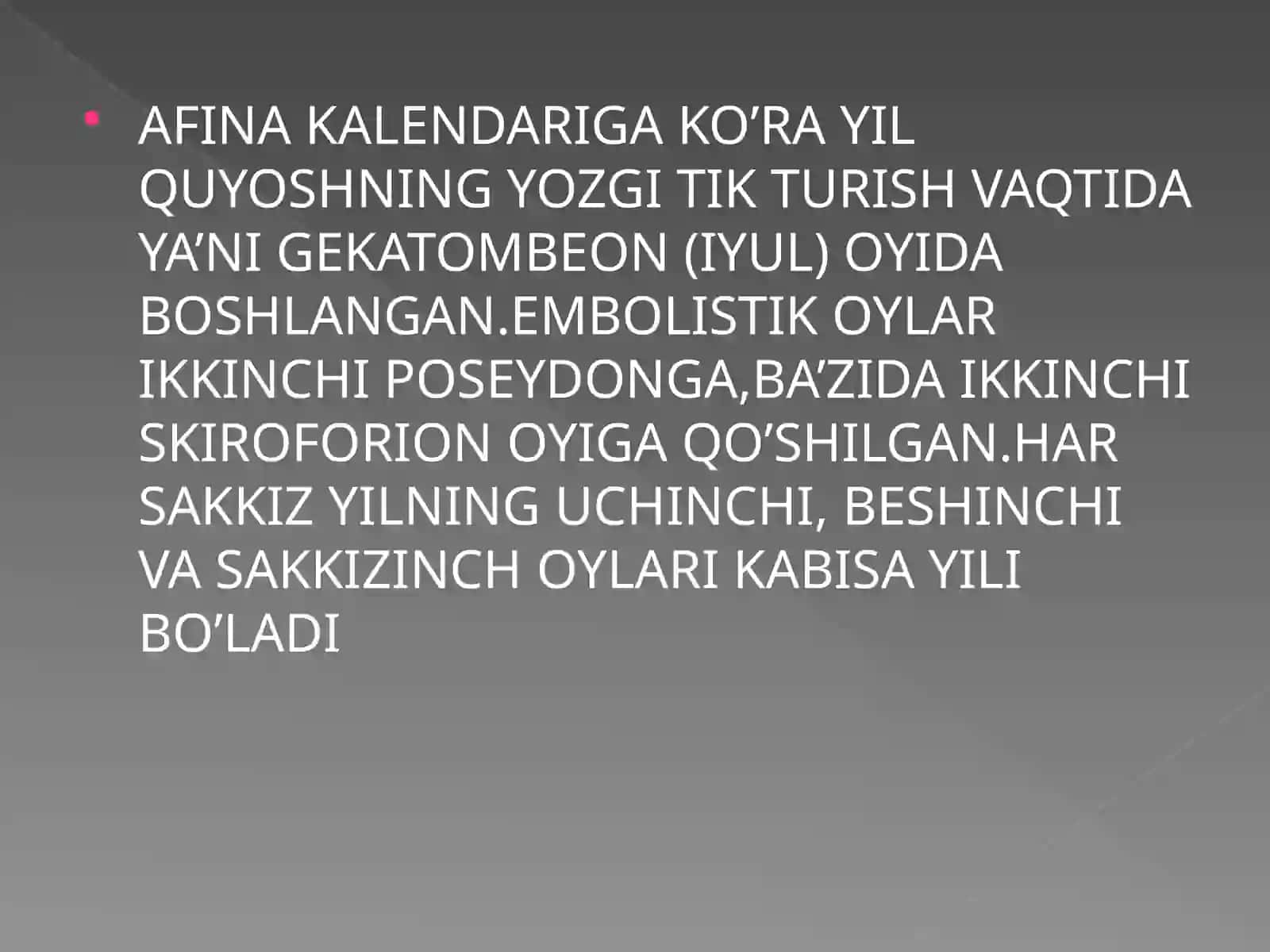 Qadimgi Yunonistonda Oy-quyosh kalendari 4