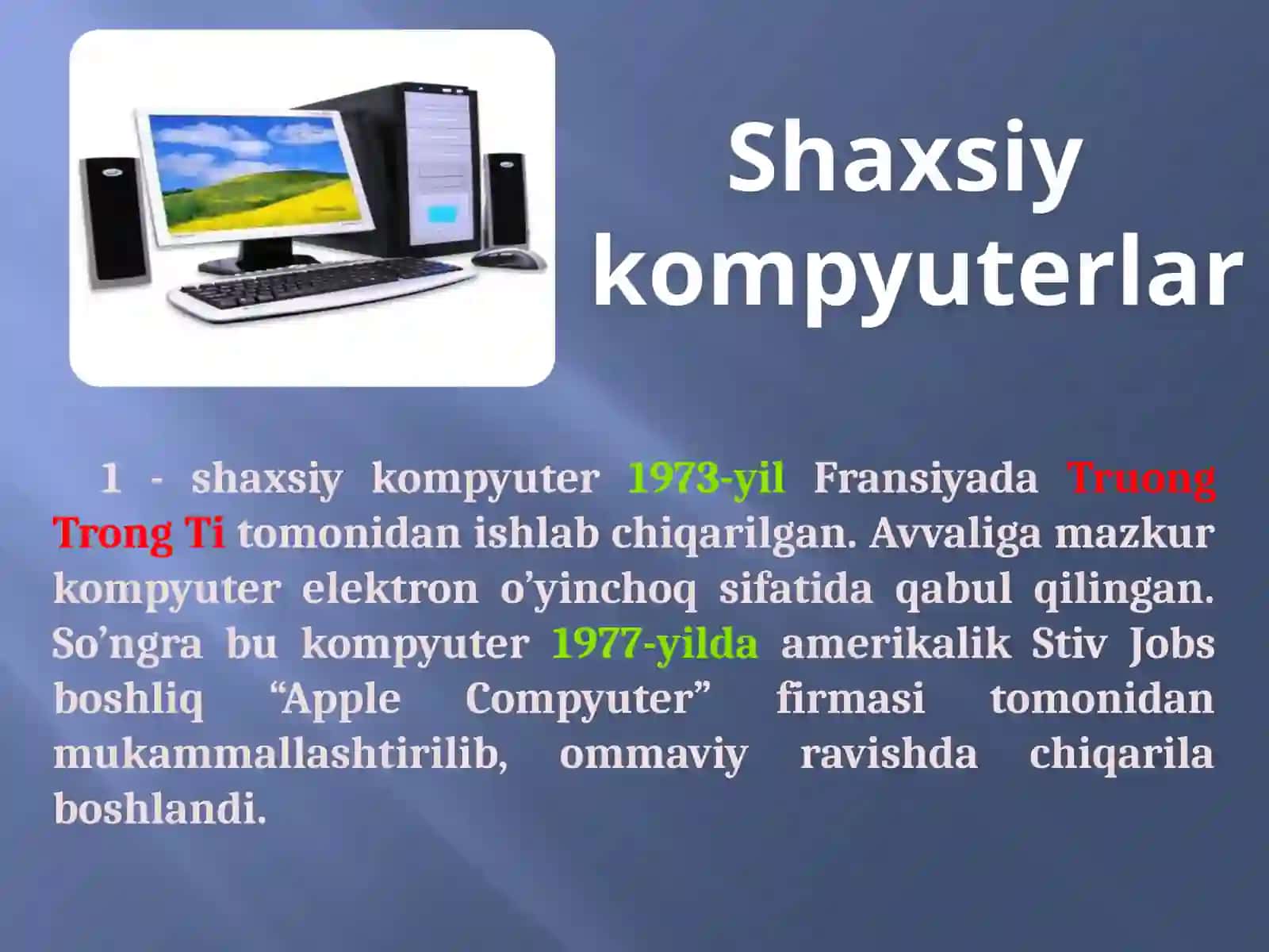 Kompyuterning texnik ta'minoti 4
