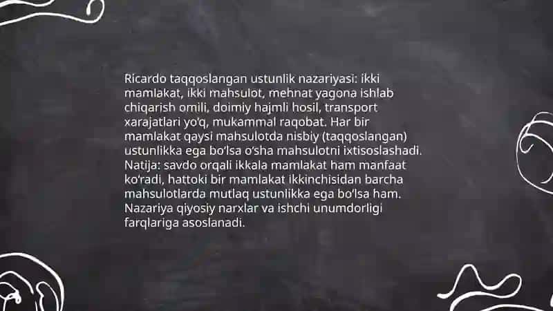 Xalqaro savdo nazariyalari 4