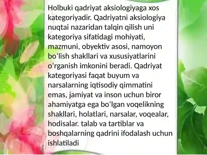 Qadriyattushunchasi 4