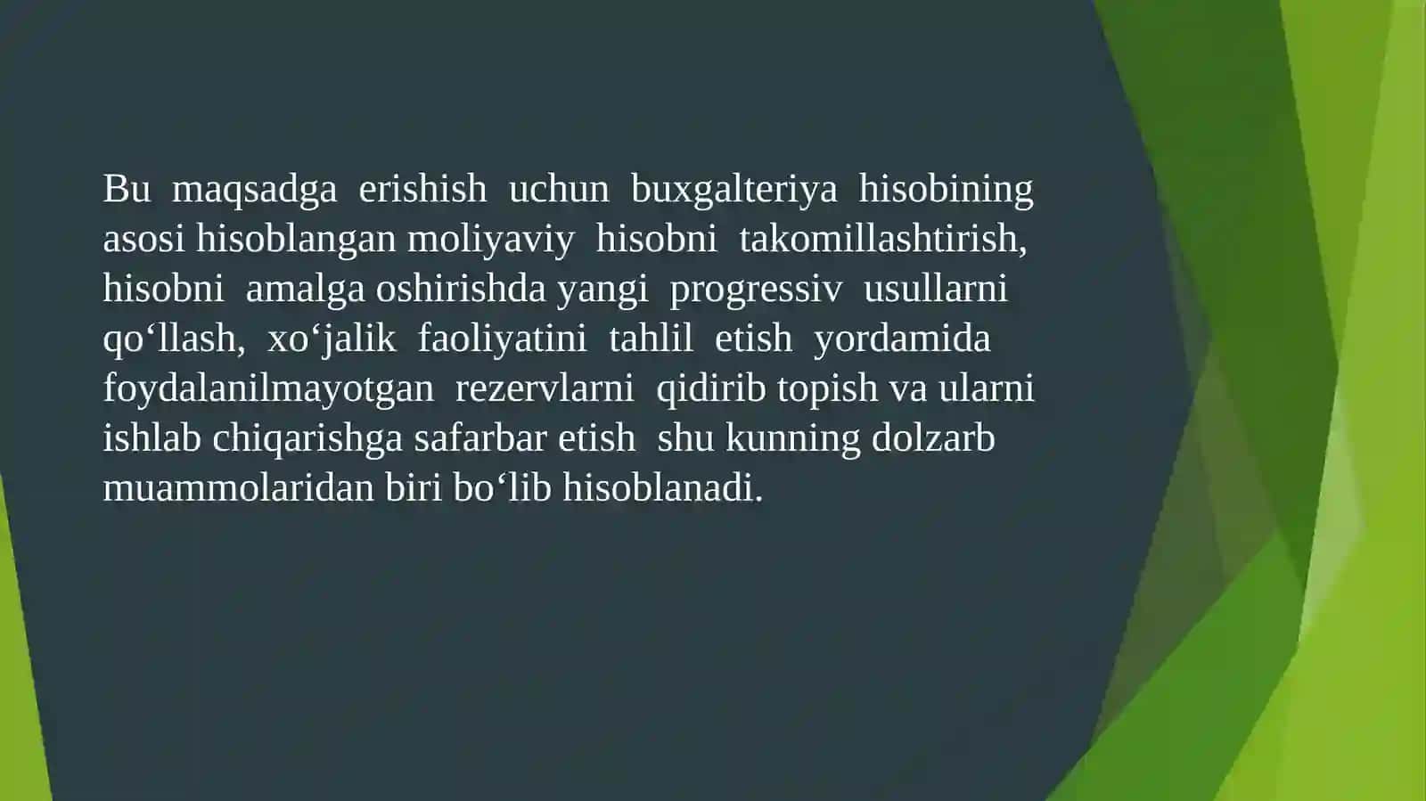 Moliyaviy Hisob Faniga Kirish 4