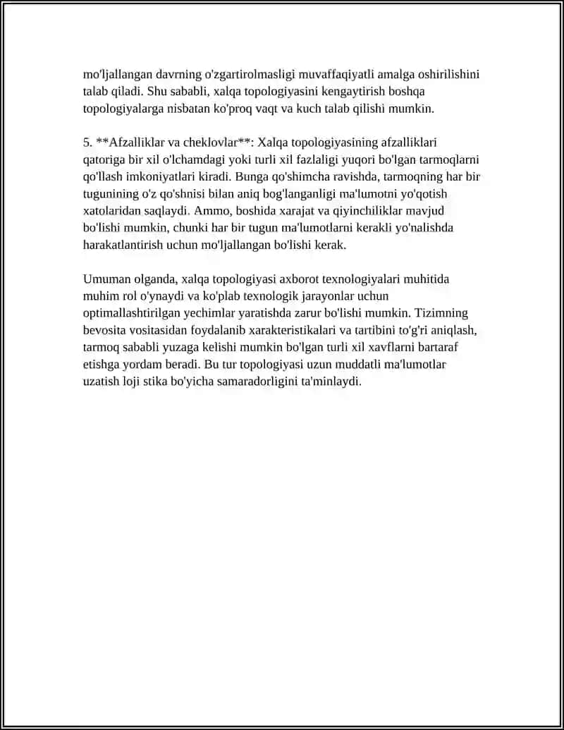 Xalqa Topologiyasi va uning Afzalliklari 4