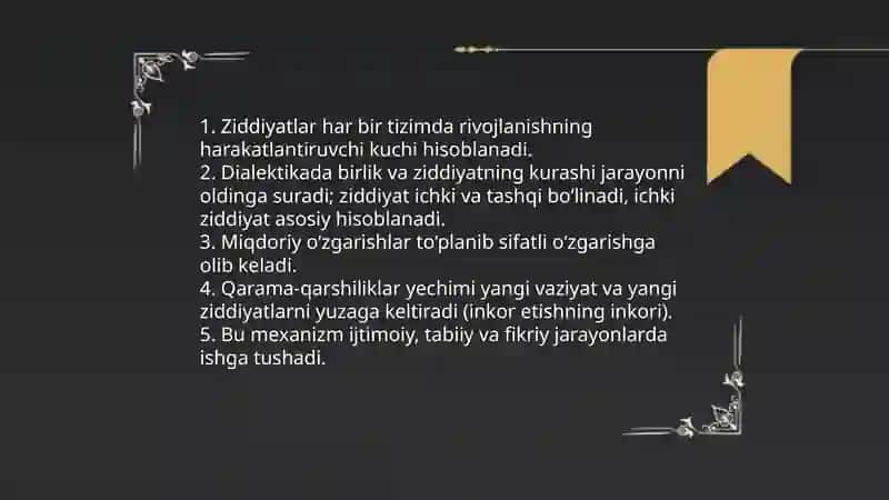 Dialektika rivojlanish haqidagi taʼlimot 4