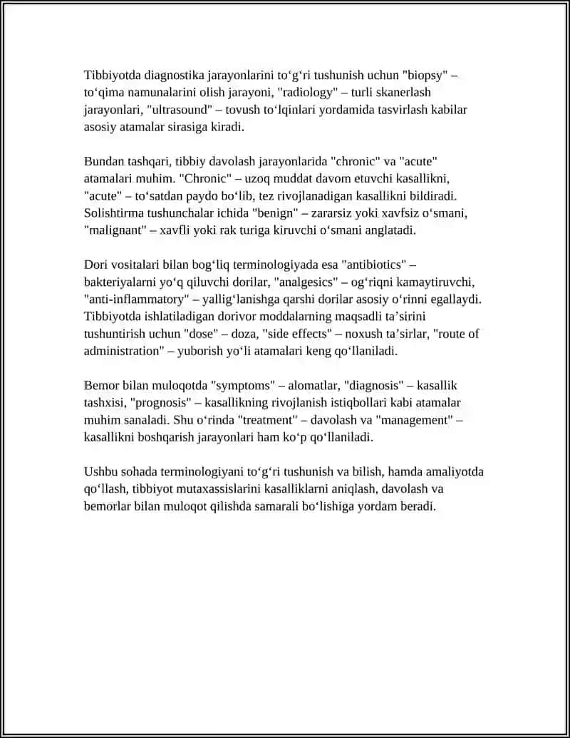 INTRDUCTION TO MEDICAL ENGLISH 4