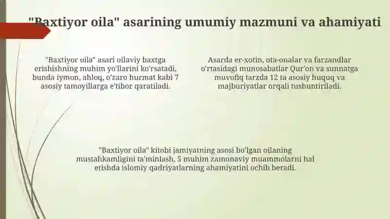 Baxtiyor oila 4