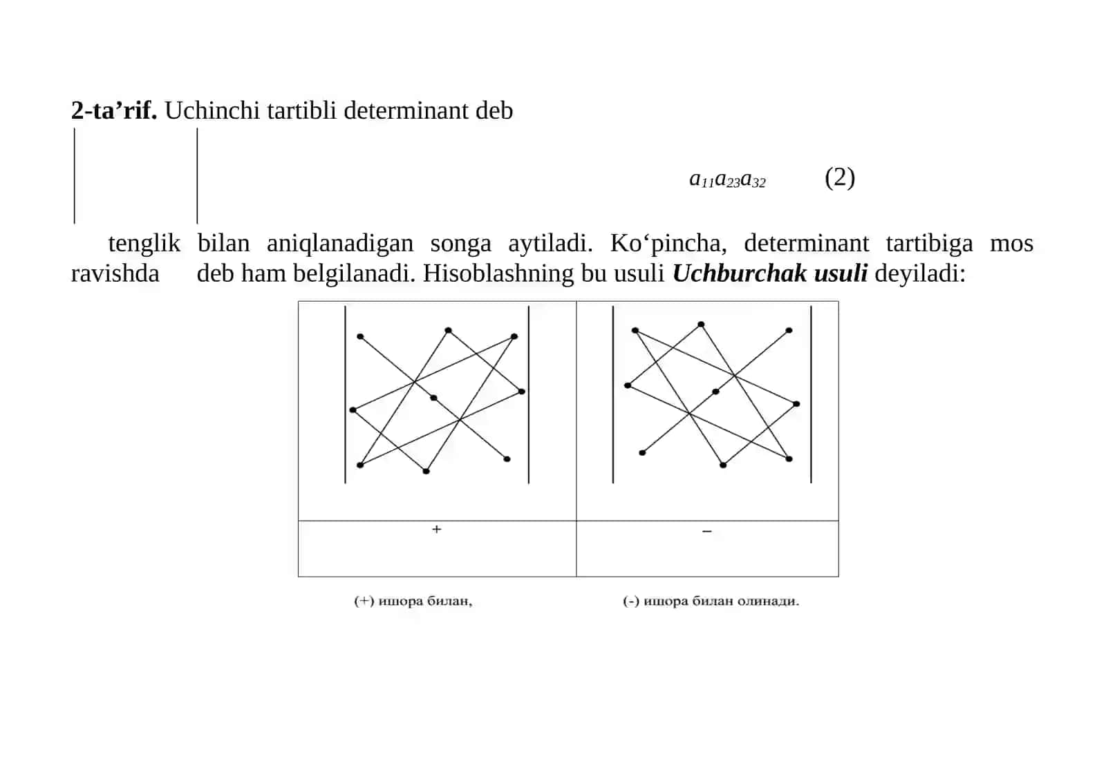 Determinantlar nazariyasi 4