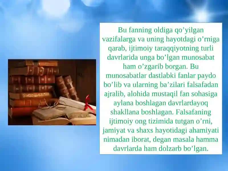Falsafa fanining predmeti 4
