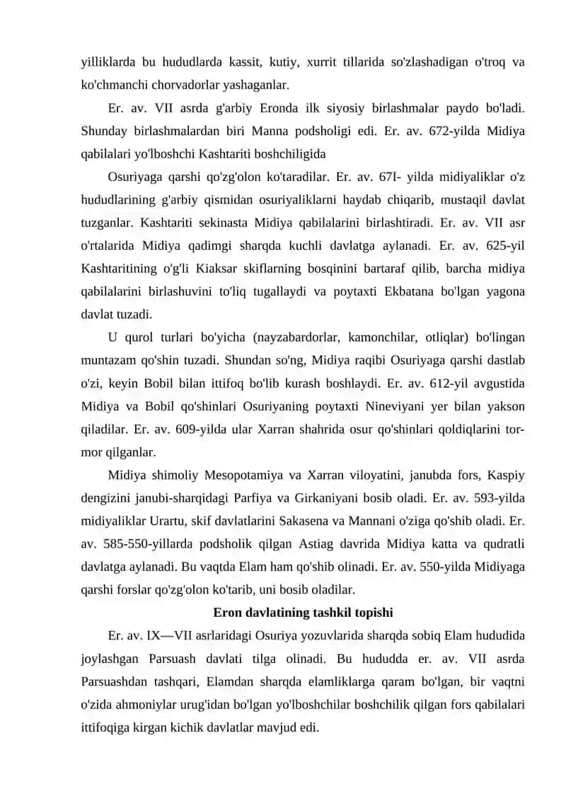 Jahon tarixdan Qadimgi Eron iqtisodiyoti tarixi 4