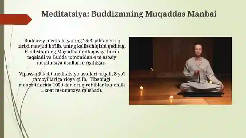 Meditatsiya buddaviylikning mukaddas manbasi 4
