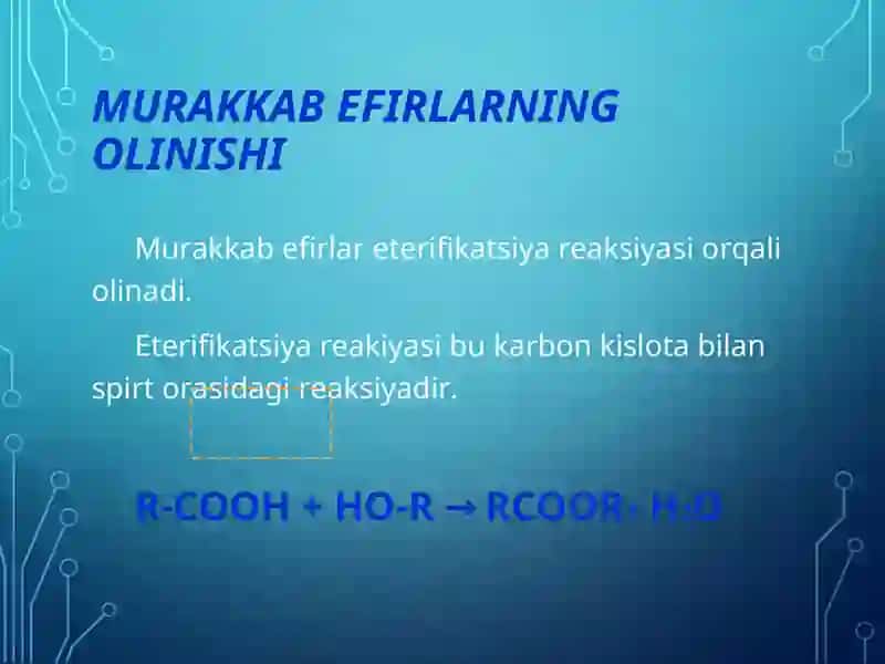 Murakkab Efirlar 4