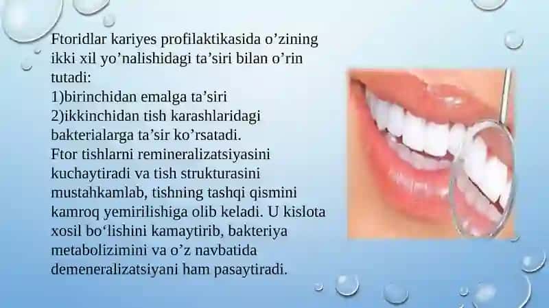 Tishlar mineralizatsiyasi.Demineralizatsiya. 4