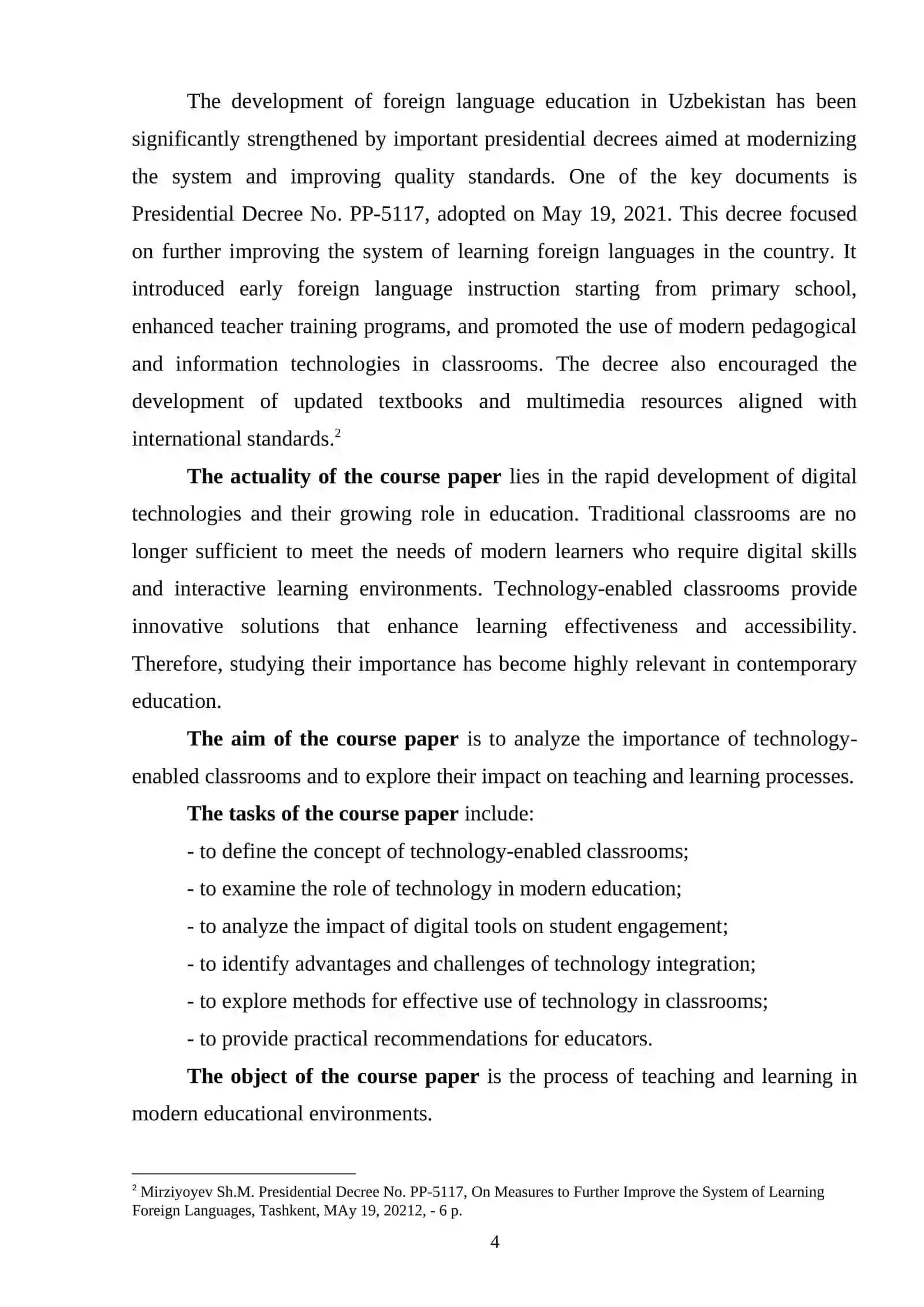 Mavzu: The importance of technology-enabled classrooms 4