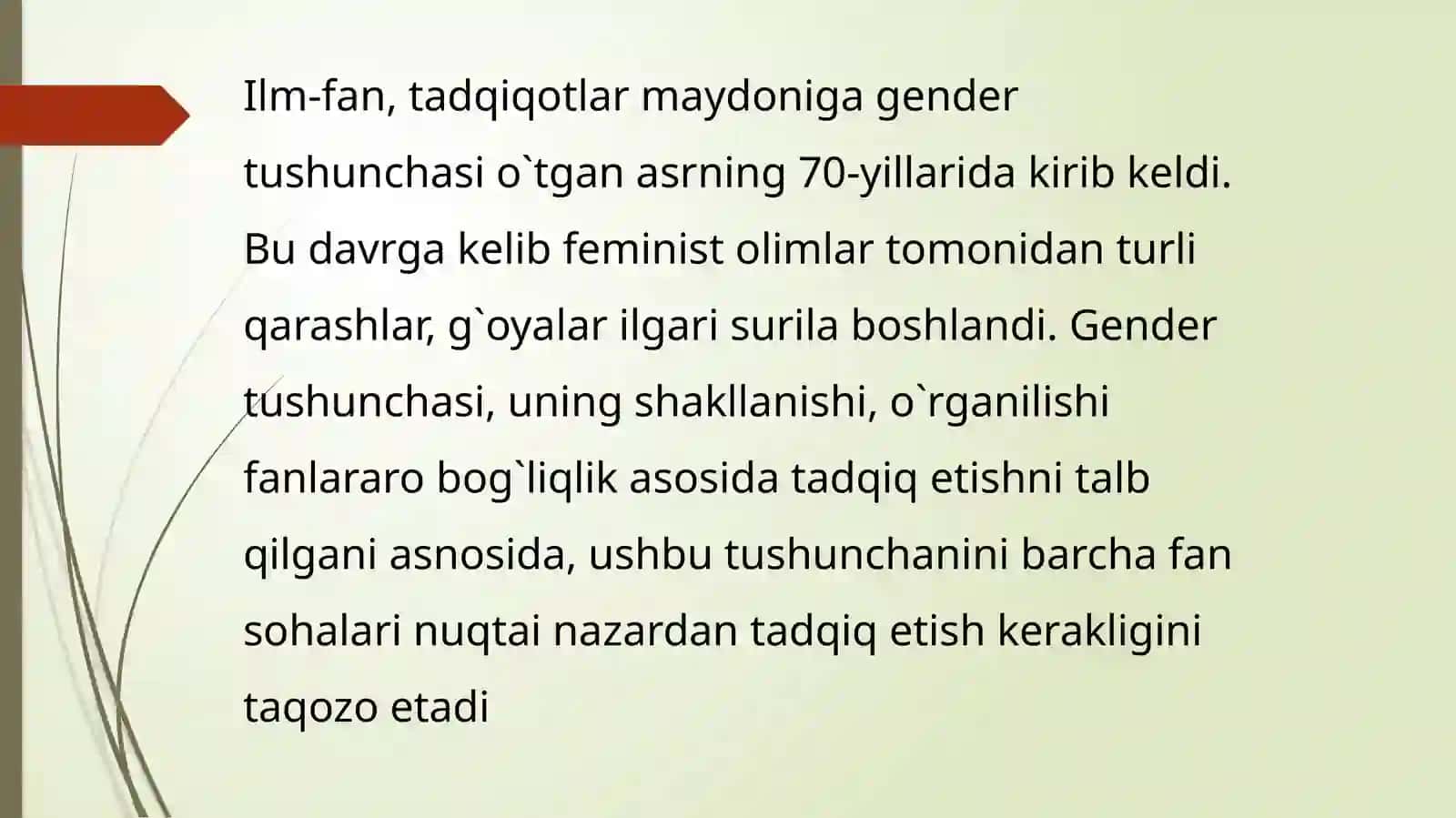 GENDER TARBIYA FANIDAN TAYYORLAGAN TAQDIMOTI 4