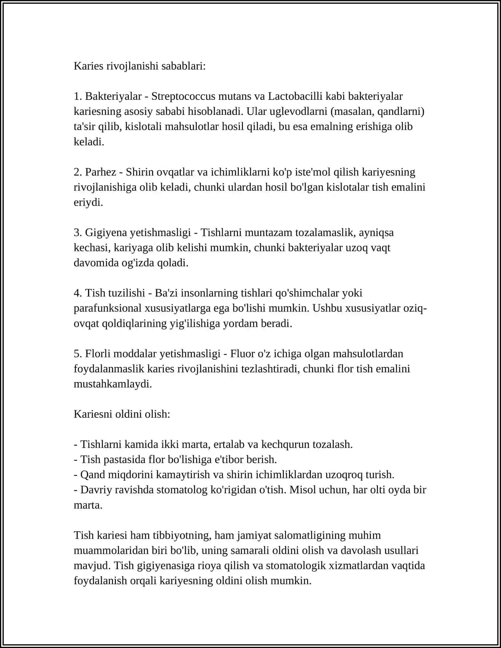 TISH KARESI KASALIGI VA DAVOLASH USULAR 4