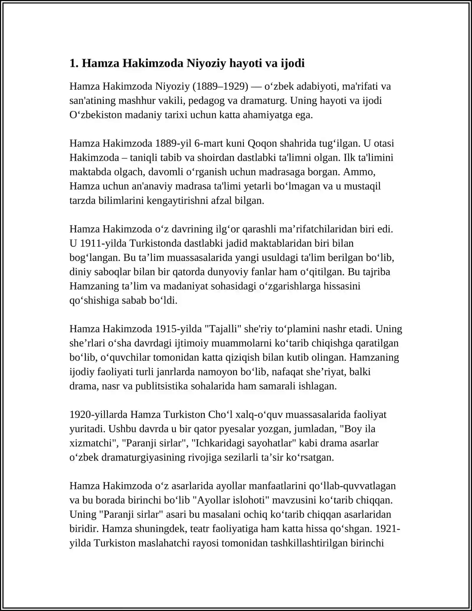 HAMZA HAKIMZODA NIYOZIY UY MUZEYI 4