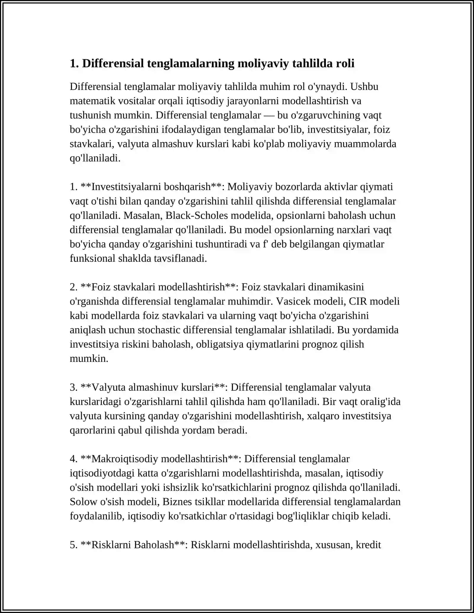 MOLIYAVIY TAHLILDA DIFFERENSIAL HISOB TATBIQLARI 4
