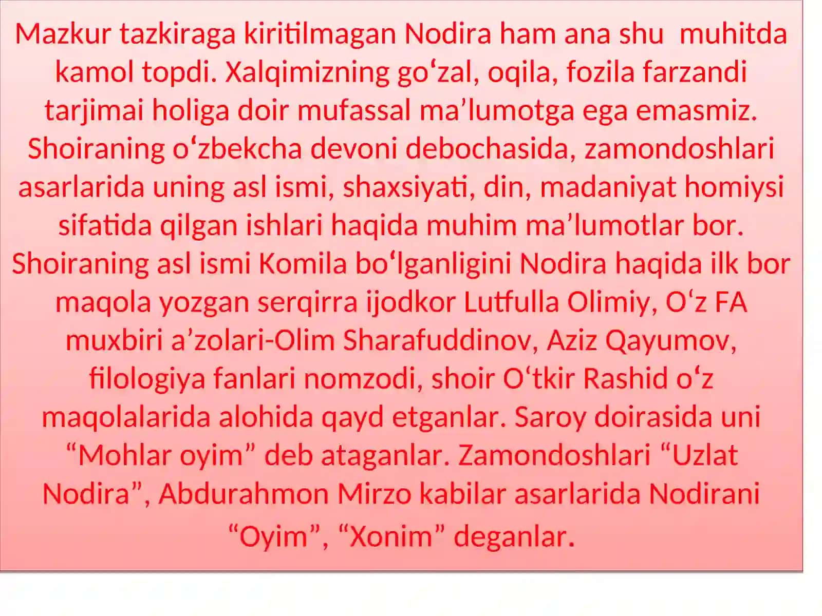 Nodira hayoti va ijodi 4